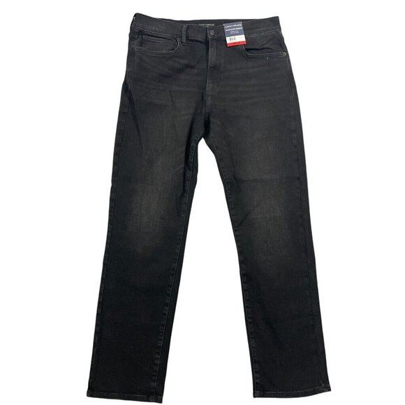 NEW Lucky Brand 410 Men's 34x32 Athletic Straight Black Jeans Stretch Denim - Picture 2 of 9